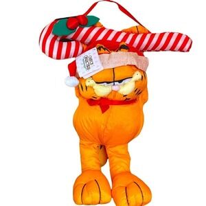 Vintage Merry Christmas Garfield the cat ornament plush toy stuffed animal doll‎